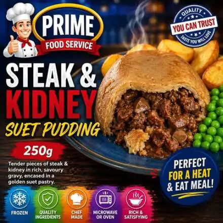Steak & Kidney Suet Pudding 250g