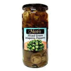Nico’s Sliced Green Jalapeno Peppers  480g